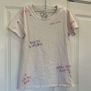 Chaser Tee with Embroidered Text